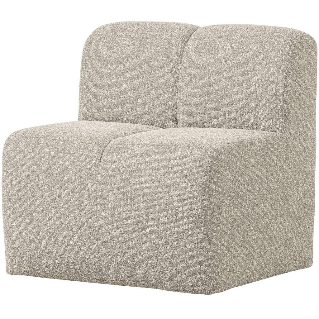 WOOOD WOOOD Mojo Eetbankje 84cm Met Rugleuning - Ribstof - Donker Zand