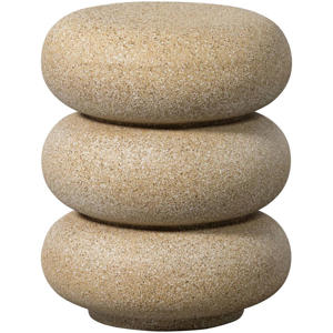 Laurel Bijzettafel Met Spikkels - Magnesium - Beige - 50x40x40 Laurel