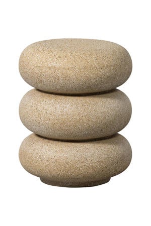Laurel Bijzettafel Met Spikkels - Magnesium - Beige - 50x40x40 Laurel