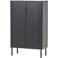 WOOOD Gunnar 2-Deurs Kast - Grenen - Matzwart -135x85x39