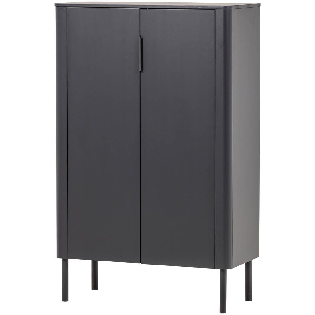 WOOOD WOOOD Gunnar 2-Deurs Kast - Grenen - Matzwart -135x85x39