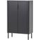 WOOOD WOOOD Gunnar 2-Deurs Kast - Grenen - Matzwart -135x85x39