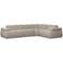 WOOOD WOOOD Mojo Hoekbank Rechts - Bouclé - Beige Melange - 74x310x230