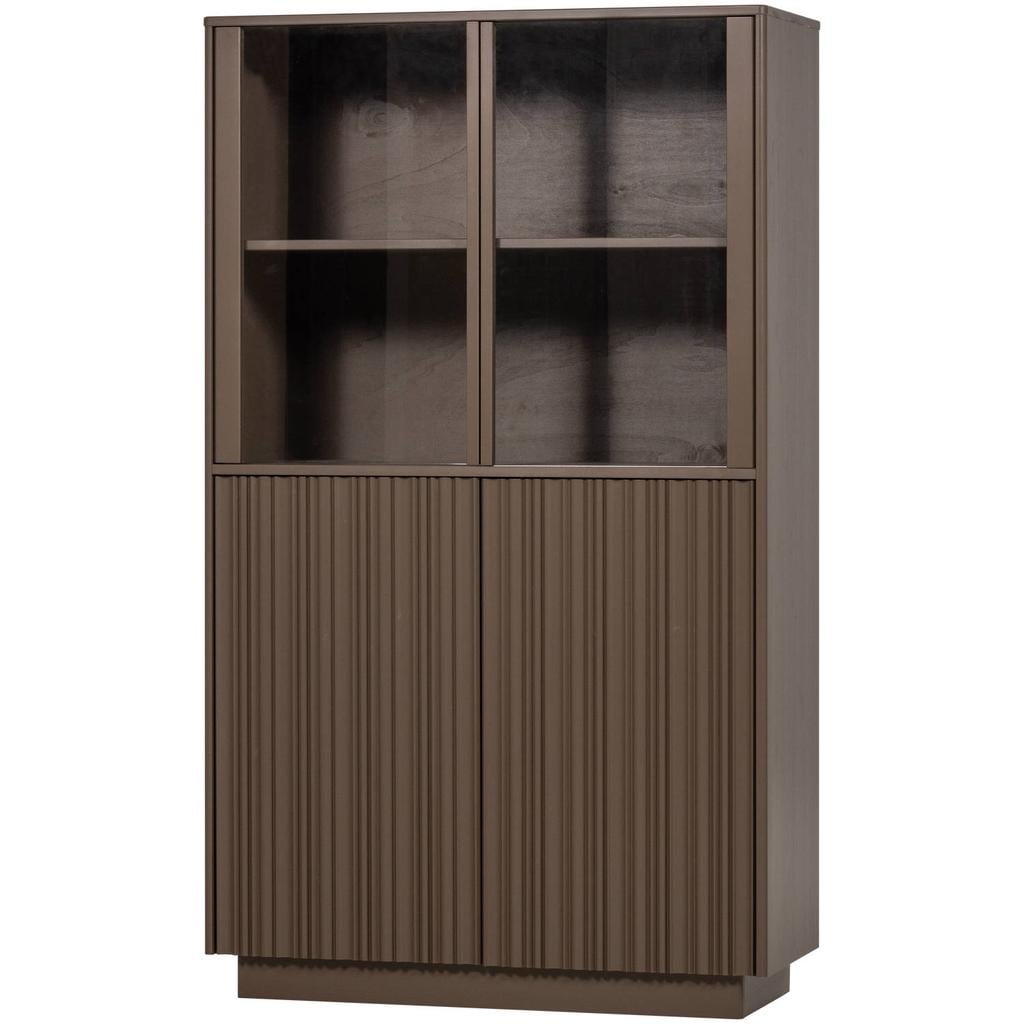 WOOOD WOOOD Nova Lage Vitrinekast - Grenen - Truffel Bruin - 172x102x40