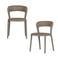 WOOOD WOOOD Noble Eetkamerstoelen - Polyester - Warm Bruin - Set van 2