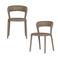 WOOOD WOOOD Noble Eetkamerstoelen - Polyester - Zand Melange - Set van 2