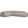 WOOOD WOOOD Mojo Hoekbank Links - Bouclé - Beige Melange - 74x310x230