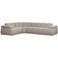 WOOOD WOOOD Mojo Hoekbank Links - Ribstof - Roest Bruin - 74x310x230