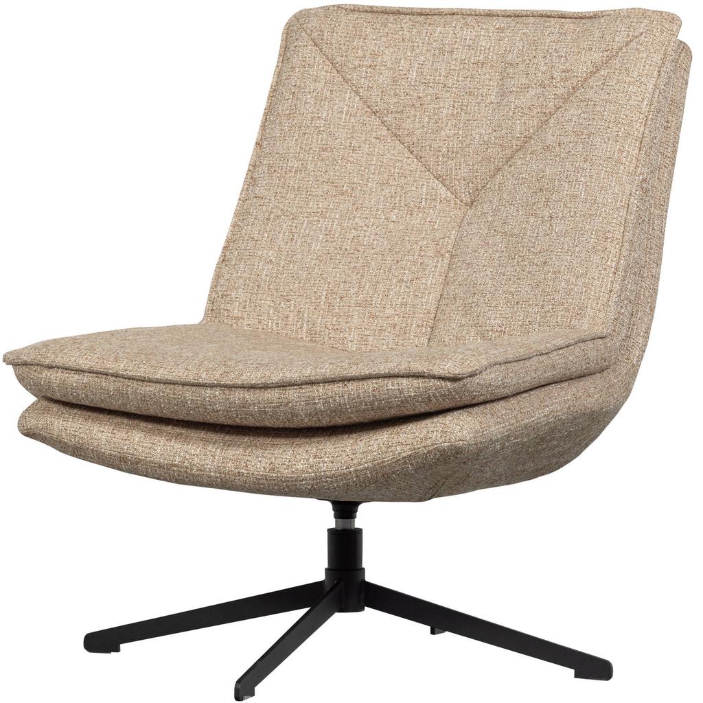 WOOOD WOOOD Milaro Draaifauteuil - Polyester - Naturel Melange - 88x75x94