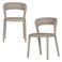 WOOOD WOOOD Noble Eetkamerstoelen - Polyester - Warm Bruin - Set van 2