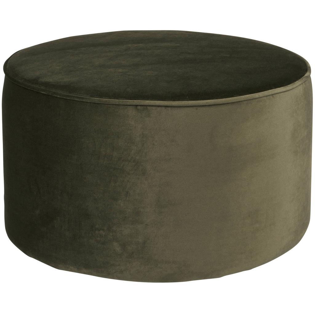 WOOOD WOOOD Sara Poef Hoog 36xØ60 cm - Velvet - Donkerbruin