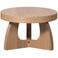 WOOOD Tala Bijzettafel - MDF Fineer - Naturel - 35x55x55