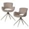 WOOOD WOOOD Eliva Eetkamerstoel - Structure Zand - Paars - Set van 2
