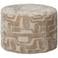 WOOOD Yago Poef - Polyester - Naturel - 43x60x60