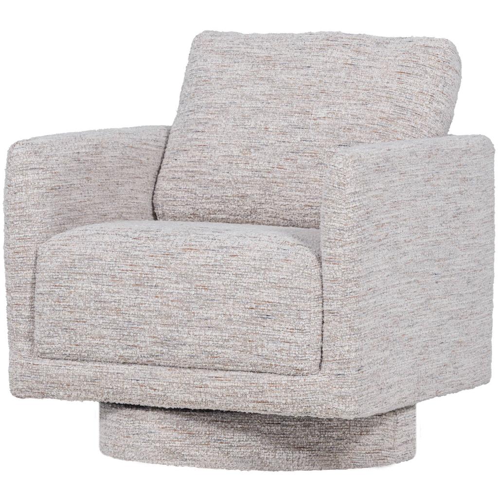 WOOOD Oska Draaifauteuil - Melange Stof - Naturel - 64x78x79