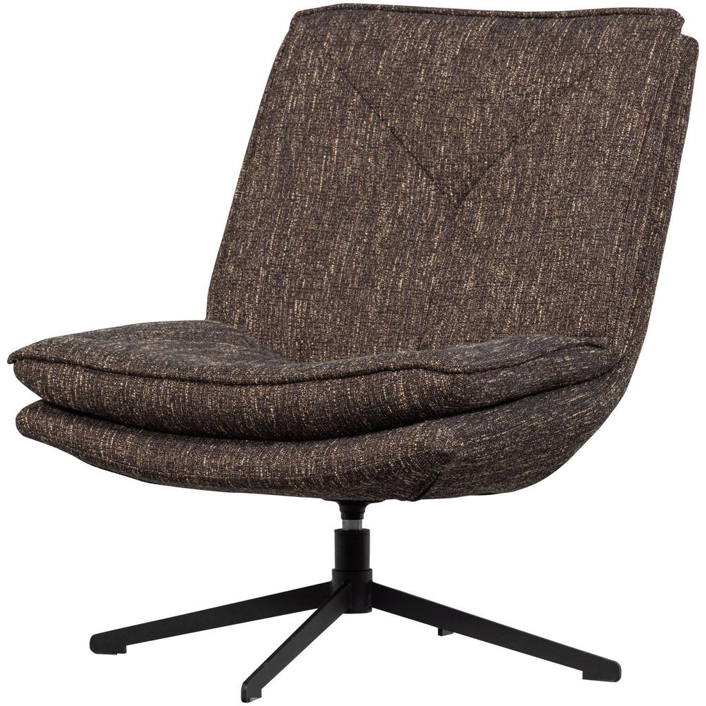 WOOOD Milaro Draaifauteuil - Polyester - Naturel Melange - 88x75x94