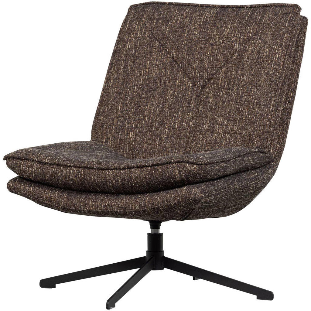 WOOOD WOOOD Milaro Draaifauteuil - Polyester - Naturel Melange - 88x75x94
