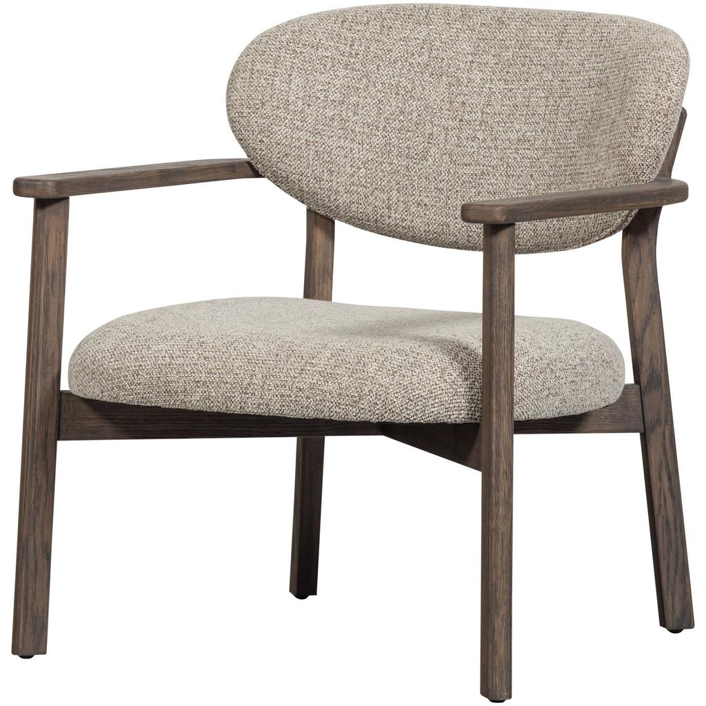 WOOOD WOOOD Udar Fauteuil Met Houten Frame - Polyester - Naturel