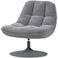 WOOOD WOOOD Elvi Draaifauteuil - Chenille Structuur -  Lichtgrijs - 81x73x84