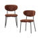 WOOOD WOOOD Kjeld Eetkamerstoelen - Chenille - Bruin - Set van 2