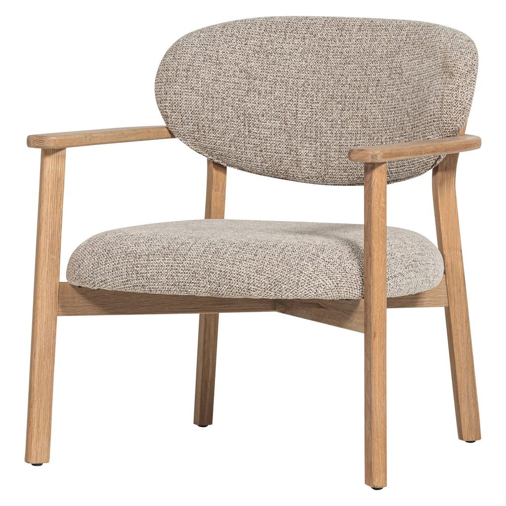 WOOOD WOOOD Udar Fauteuil Met Houten Frame - Polyester - Naturel