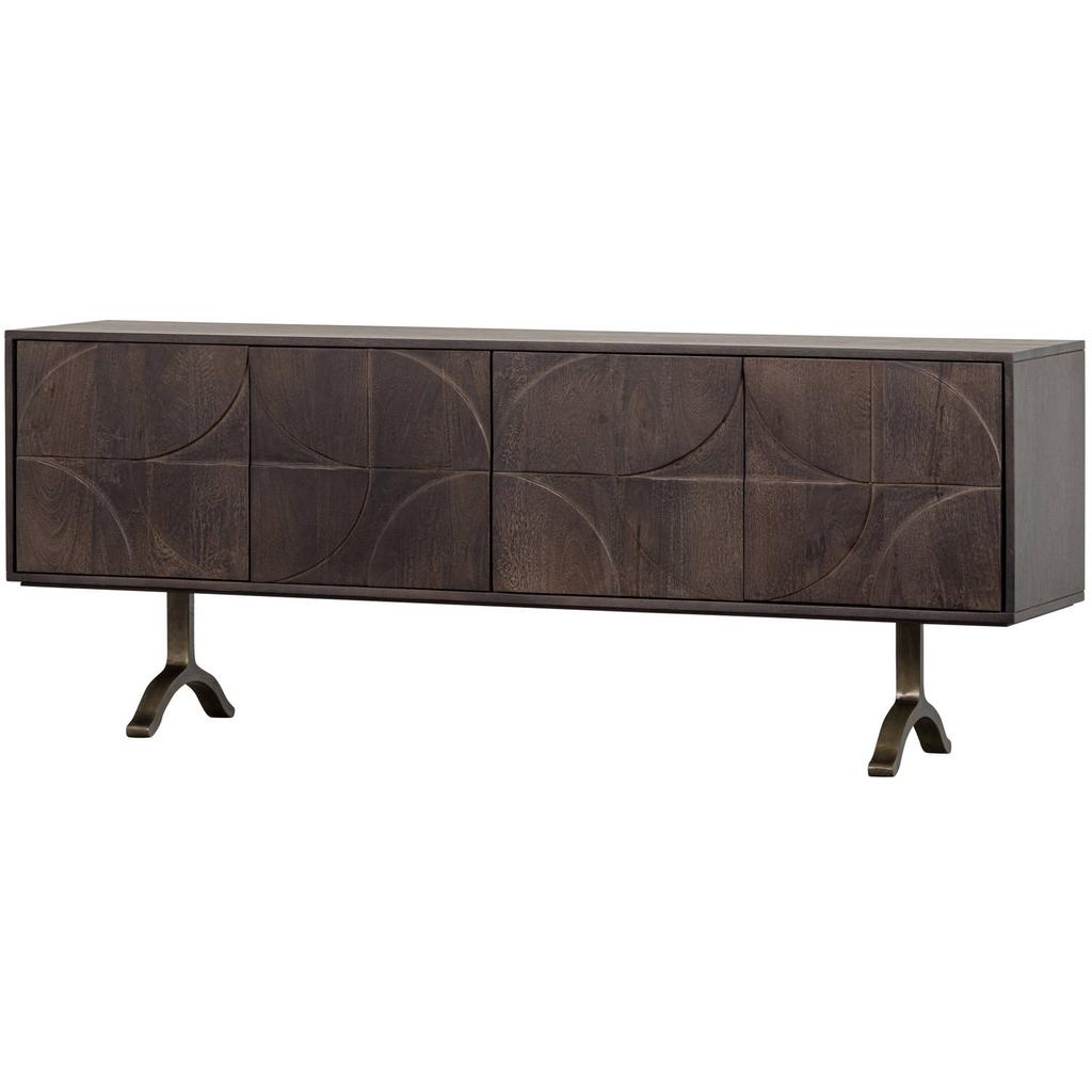 WOOOD WOOOD Draw Dressoir - Mangohout - Walnoot - 70x180x40