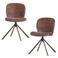 WOOOD Femke Eetkamerstoelen - Bouclé - Naturel - Set van 2