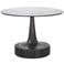 WOOOD Soya Bijzettafel - Mango Hout/Glas - Zwart - 43x60x60