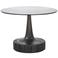 WOOOD WOOOD Soya Bijzettafel - Mango Hout/Glas - Zwart - 43x60x60