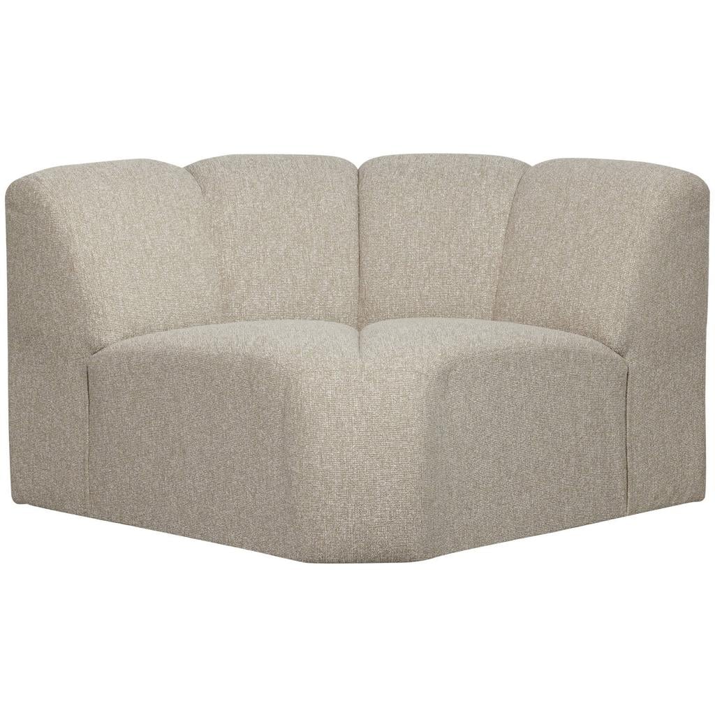 WOOOD Mojo Bank Hoekelement - Bouclé - Beige Melange - 75x68x77