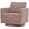 WOOOD WOOOD Oska Draaifauteuil - Melange Stof - Bruin - 64x78x79