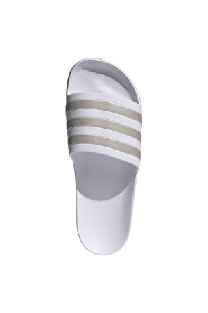 Adilette Aqua badslippers wit/zilvergrijs