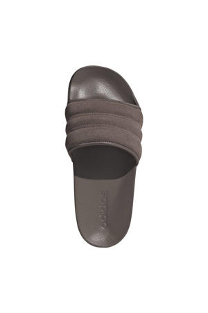 Adilette leren slippers bruin