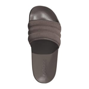 Adilette leren slippers bruin