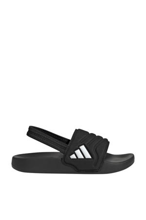 Adilette Estrap 2.0 badslippers met hielbandje zwart
