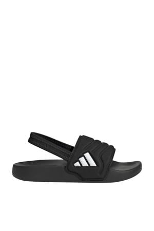 Adilette Estrap 2.0 badslippers met hielbandje zwart