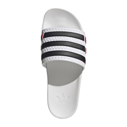 adidas Originals Adilette OG badslippers wit/zwart/rood afbeelding