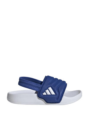 Adilette Estrap 2.0 badslippers met hielbandje kobaltblauw/wit
