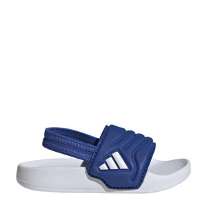 Adilette Estrap 2.0 badslippers met hielbandje kobaltblauw/wit