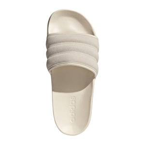 Adilette leren slippers ecru