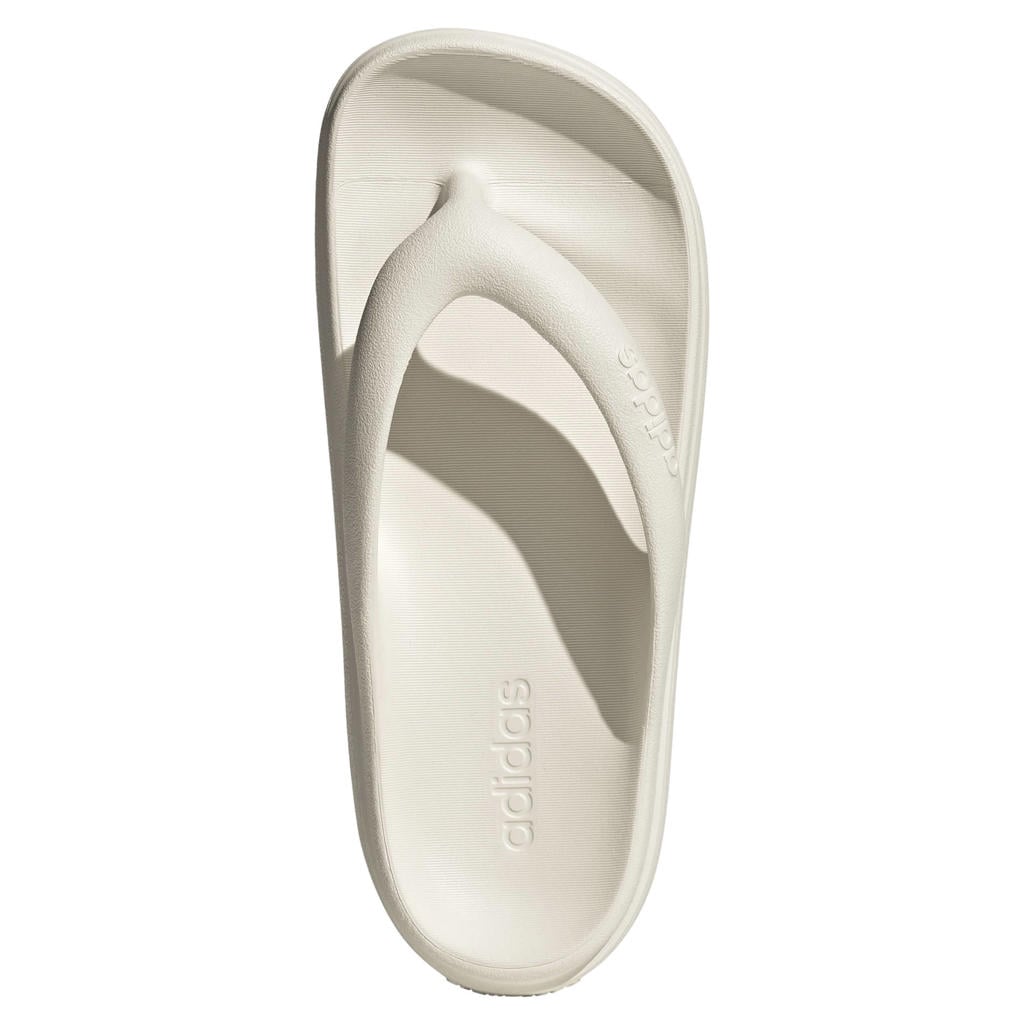 Ecru dames adidas Sportswear Adilette Lumia teenslippers van rubber