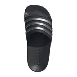 Adilette Shower badslippers zwart/zilver metallic
