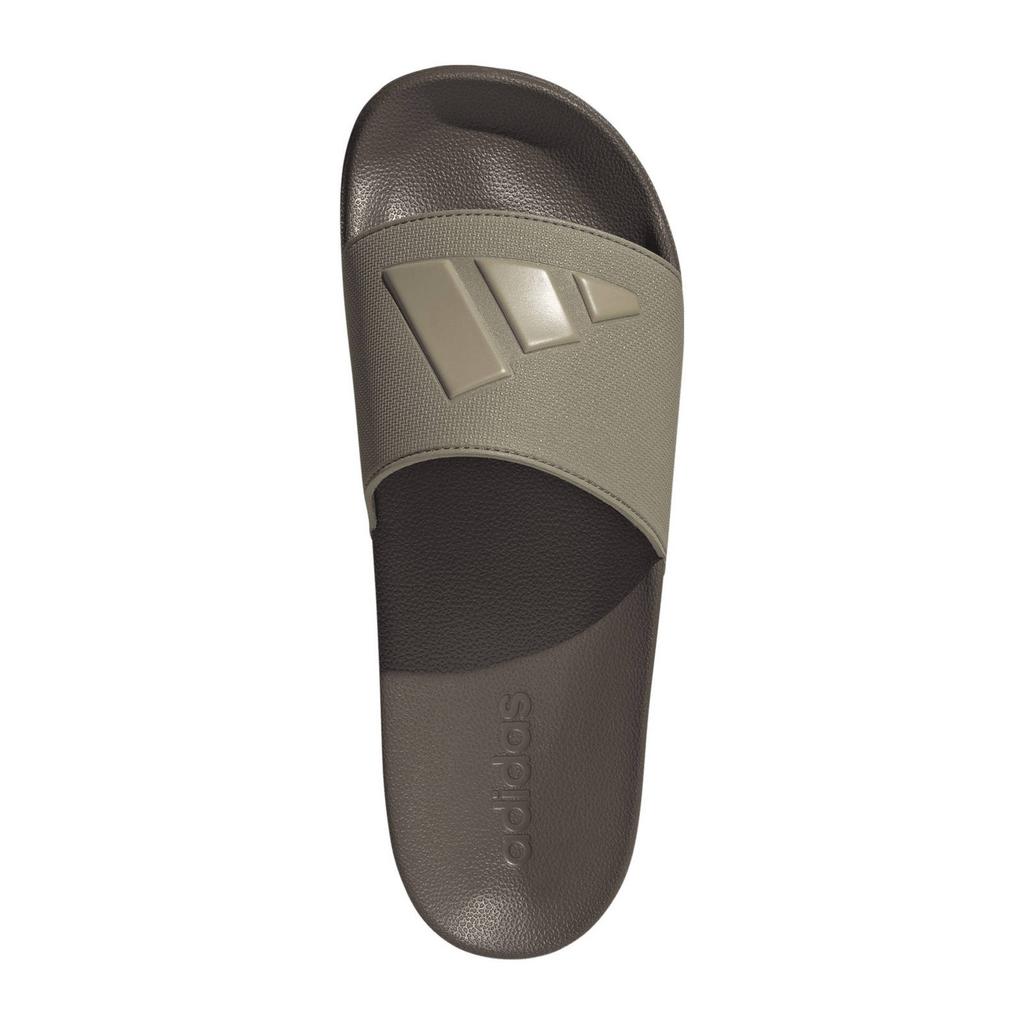 Zand en bruine unisex adidas Sportswear Adilette Shower badslippers van rubber