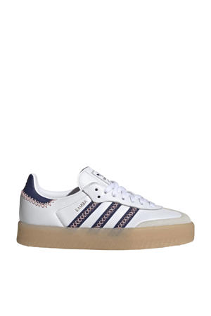 Sambae sneakers wit/donkerblauw