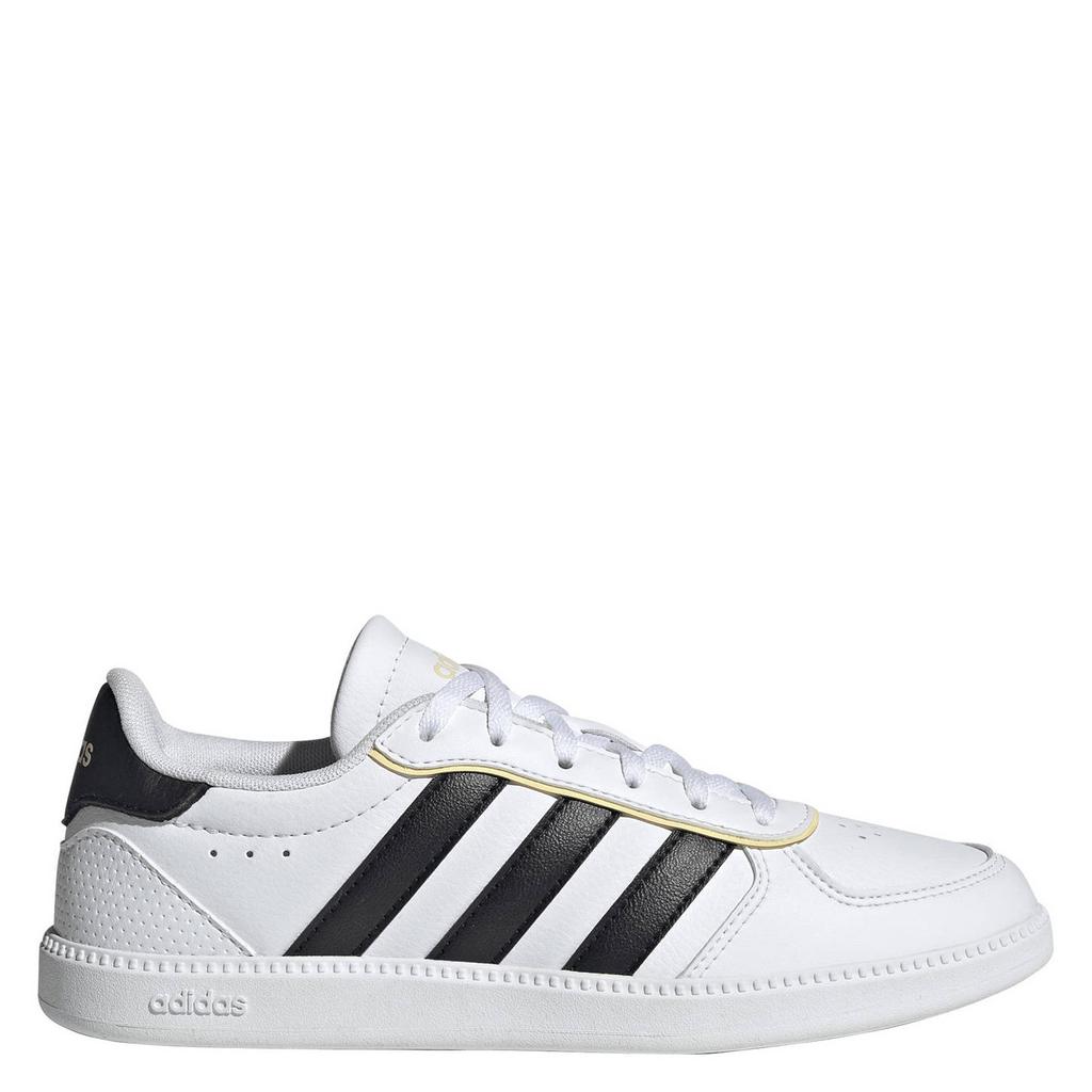 Wit en zwarte jongens en meisjes adidas Sportswear Breaknet Sleek sneakers van imitatieleer/voering: mesh/voetbed: eva met veters