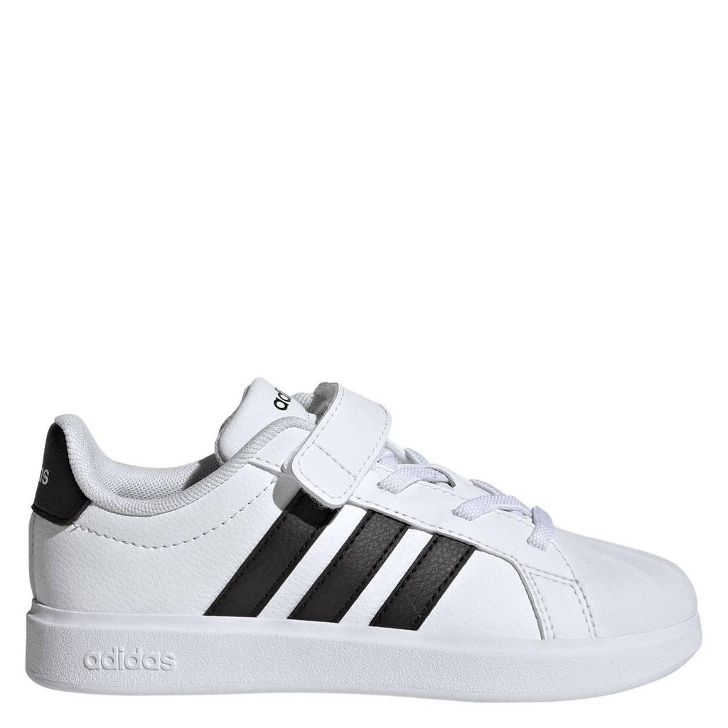 Wit en zwarte jongens en meisjes adidas Sportswear Streettalk sneakers van imitatieleer/voering: mesh/voetbed: eva met elastische veter- met klittenbandsluiting