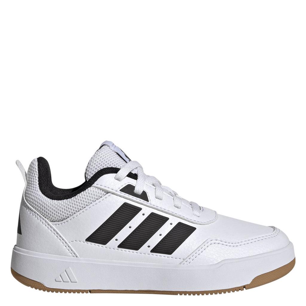 Wit en zwarte jongens en meisjes adidas Sportswear Tensaur Sport imitatieleren leren sneakers 3.0 met veters