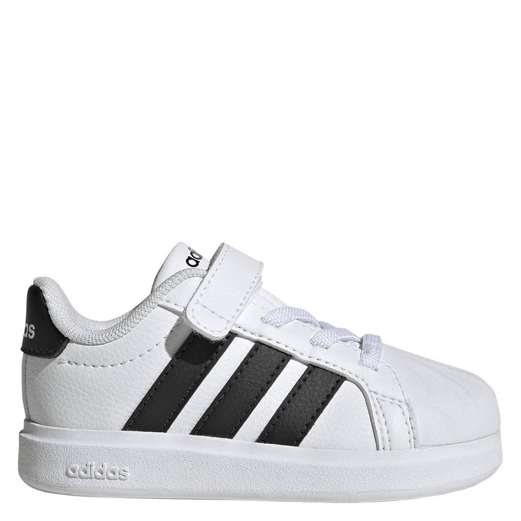 Wit en zwarte jongens en meisjes adidas Sportswear Streettalk sneakers van imitatieleer/voering: mesh/voetbed: eva met elastische veter- met klittenbandsluiting