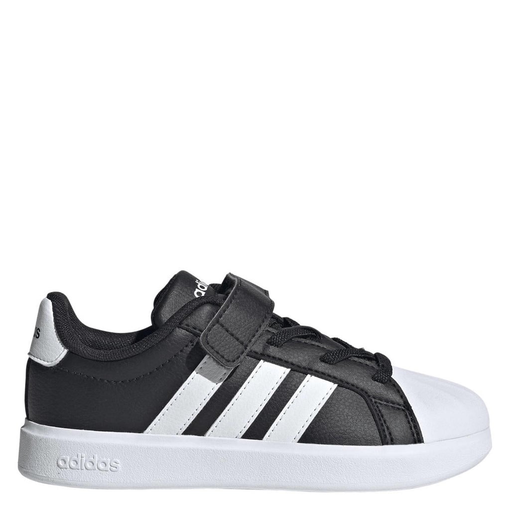 Zwart en witte jongens en meisjes adidas Sportswear Streettalk sneakers van imitatieleer/voering: mesh/voetbed: eva met elastische veter- met klittenbandsluiting