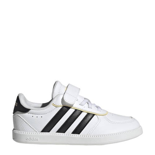 adidas Sportswear Breaknet imitatieleren leren sneakers Sleek wit/zwart afbeelding